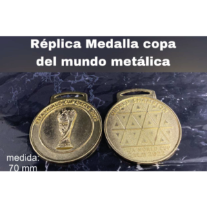 Réplica Medalla Copa del Mundo<br><small><small><i>(Metálica | 70mm)</i></small></small>