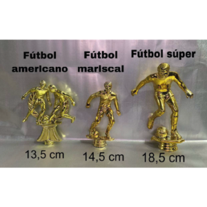 Fútbol Americano <small><small>(13,5cm)</small></small> | Fútbol Mariscal <small><small>(14,5cm)</small></small> | Fútbol Súper <small><small>(18,5cm)</small></small>