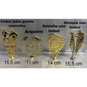 Fútbol Doble Grande Masculino <small><small>(15,5cm)</small></small> | Arquero <small><small>(11cm)</small></small> | Estrella con Fútbol <small><small>(14cm)</small></small> | Olímpia con Fútbol <small><small>(15,5cm)</small></small> (copia)