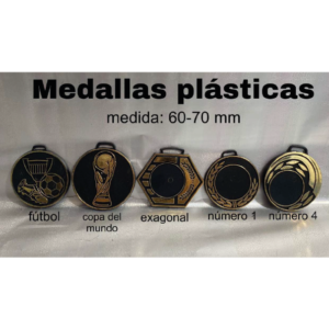 Medallas Plásticas<br><small><small><i>(Medidas: 60mm | 70mm)</i></small></small>