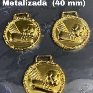 Medalla de Fútbol Metalizada<br><small><small><i>(Medida: 40mm)</i></small></small>