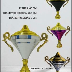 <small><strong>NUEVO</strong></small><br>Copa Fénix<small><small><i>(Altura: 40cm | Diámetro de Copa: 23,5cm | Diámetro de Pie: 9cm)</i></small></small>